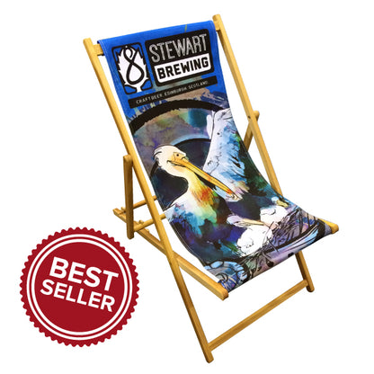 Personalised deck chair, full printed image and logo