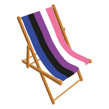 Genderfluid Pride deckchair