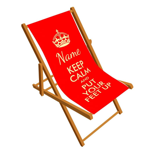 Keep calm personalised deckchair