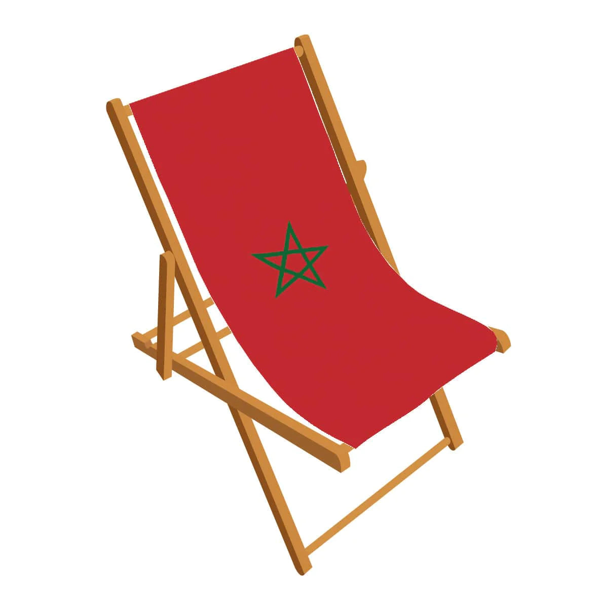 Morocco flag deckchair