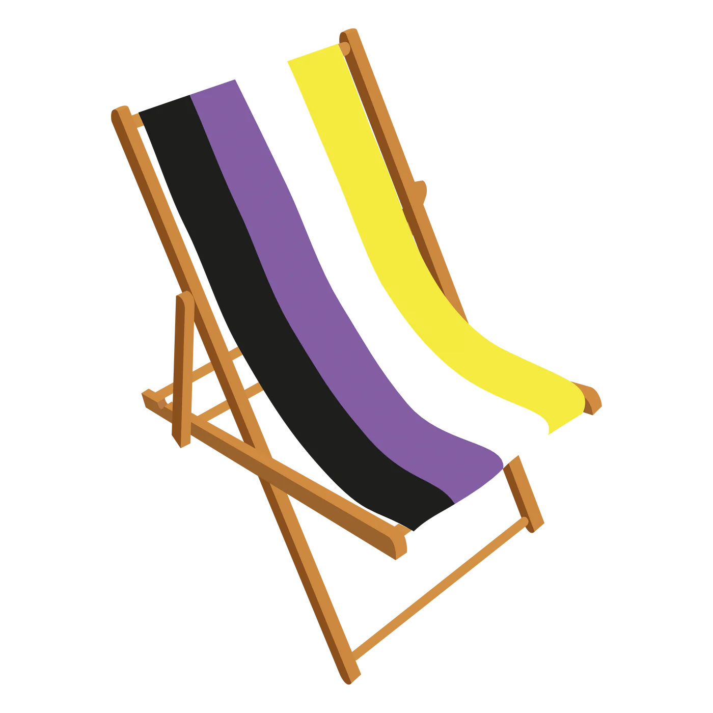 Non Binary pride deckchair