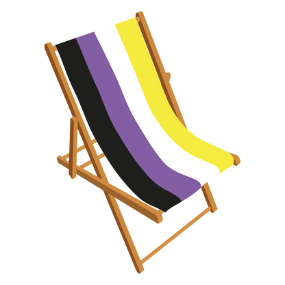 Non Binary pride deckchair