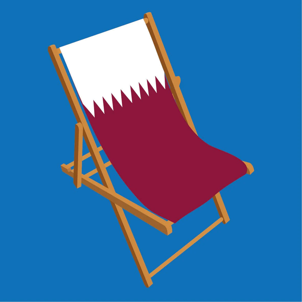 Qatar flag deckchair