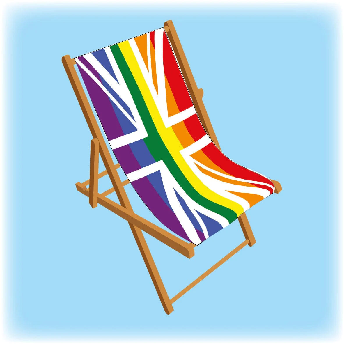 Rainbow Pride union deckchair