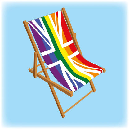 Rainbow Pride union deckchair