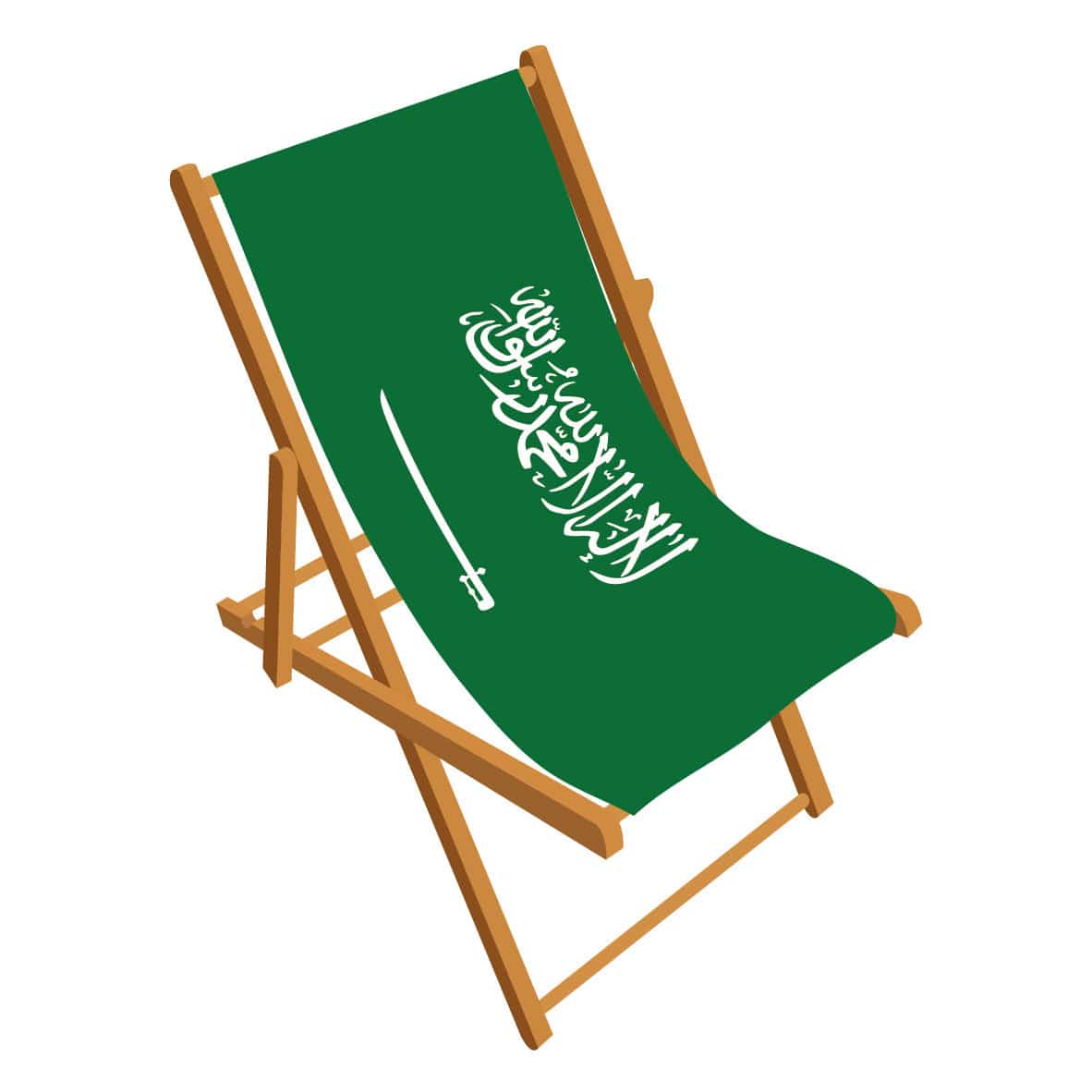 Saudi Arabia flag deckchair