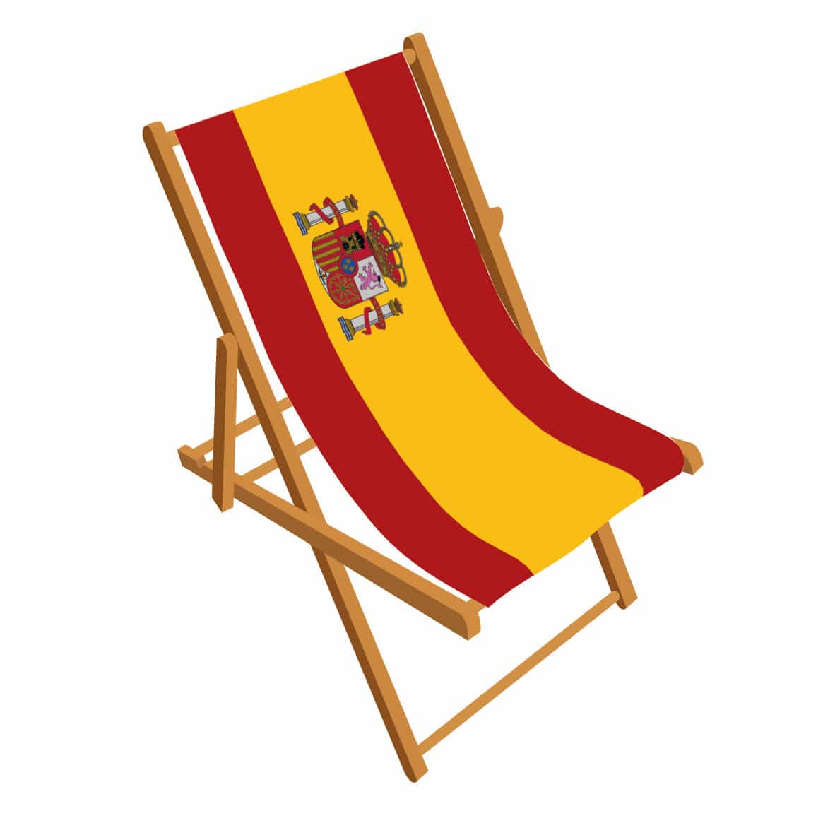 Spain flag deckchair