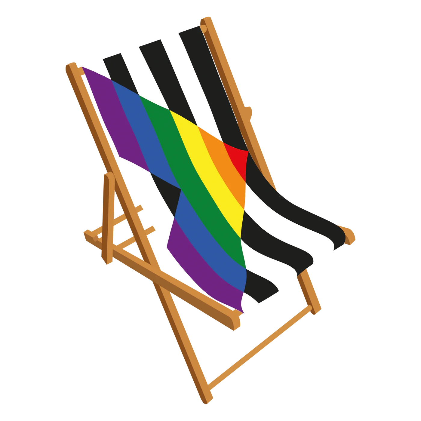 Straight Ally Pride deckchair