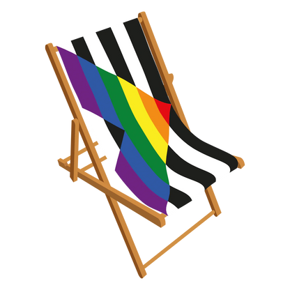 Straight Ally Pride deckchair