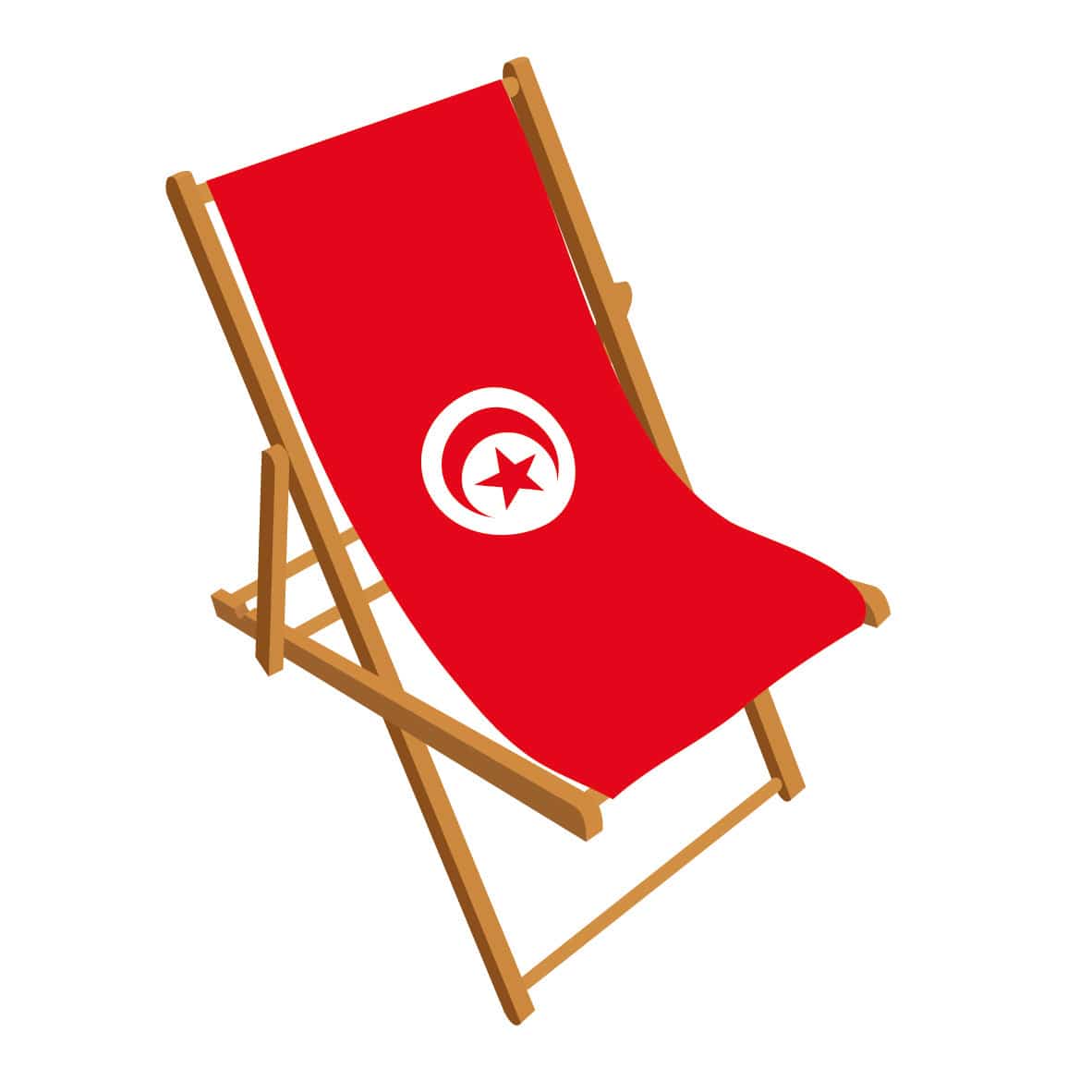 Tunisia Flag deckchair