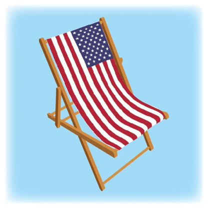 USA flag deckchair