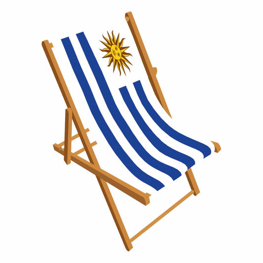 Uruguay flag deckchair